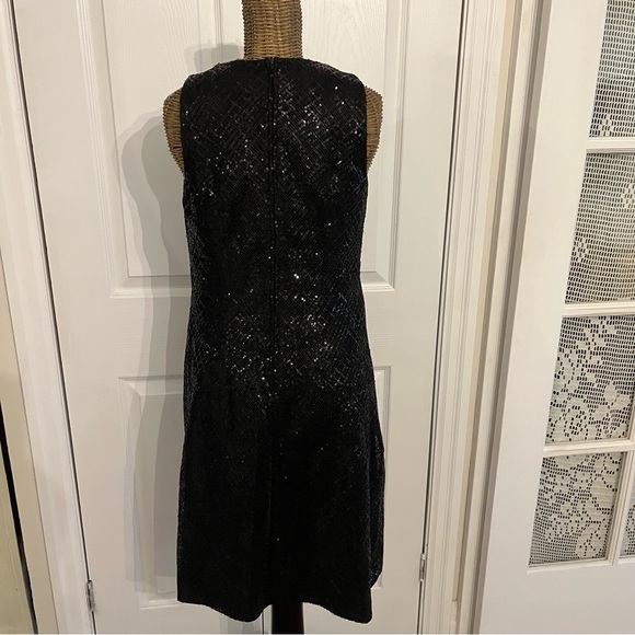Lauren by Ralph Lauren Black Sequins Dress , Sz 0 - Picture 5 of 10